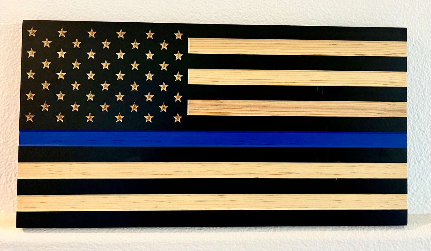 Customizable Wood Flag, Personalized, Custom Thin Blue Line Flag, Custom Military Flag, Custom Plaque, Custom Military Plaque