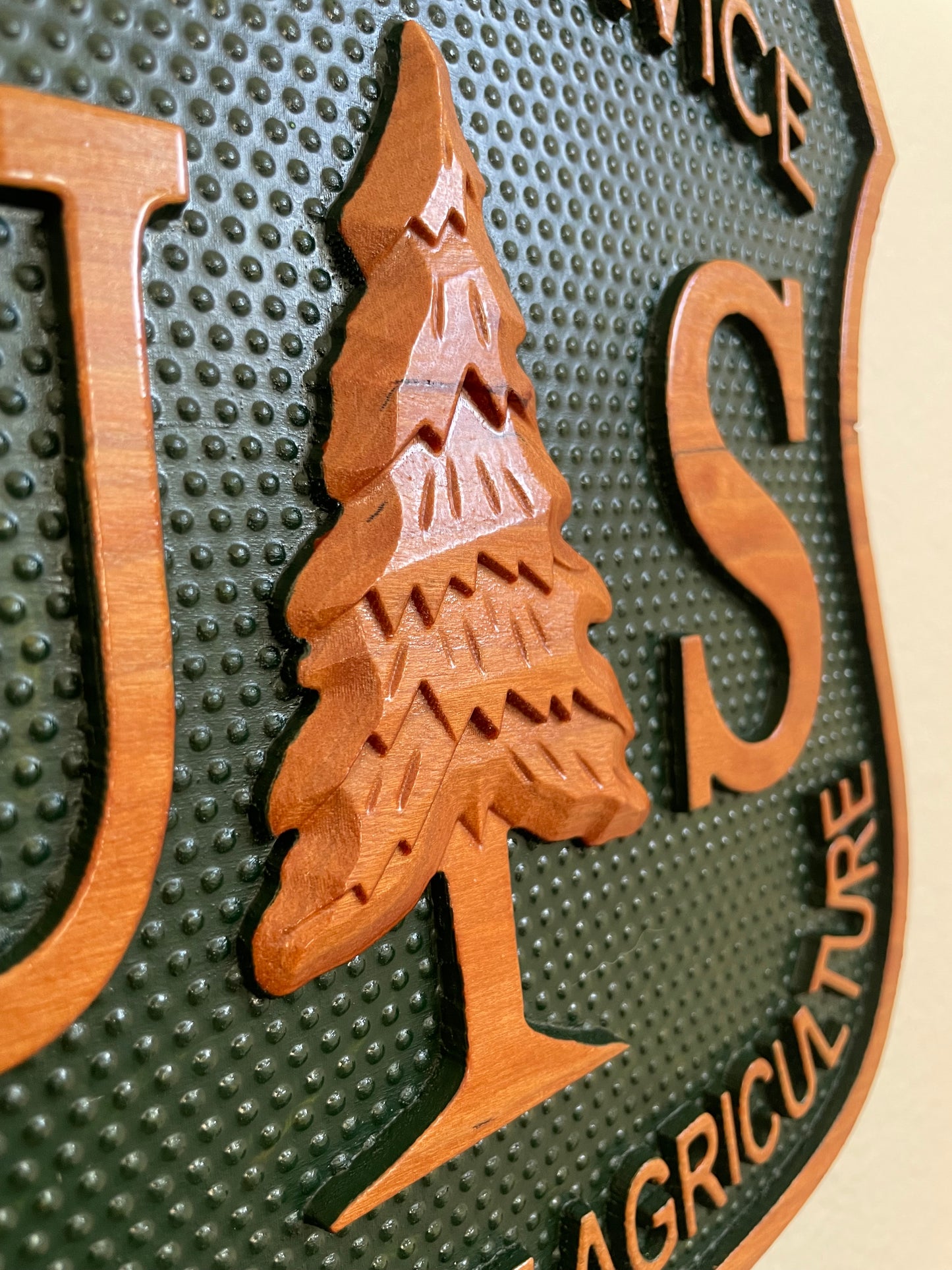 Forest Service Badge, U.S. Department of Agriculture Wood Badge, Wood Badge, Fire Department Badge, Plaque, Hardwood