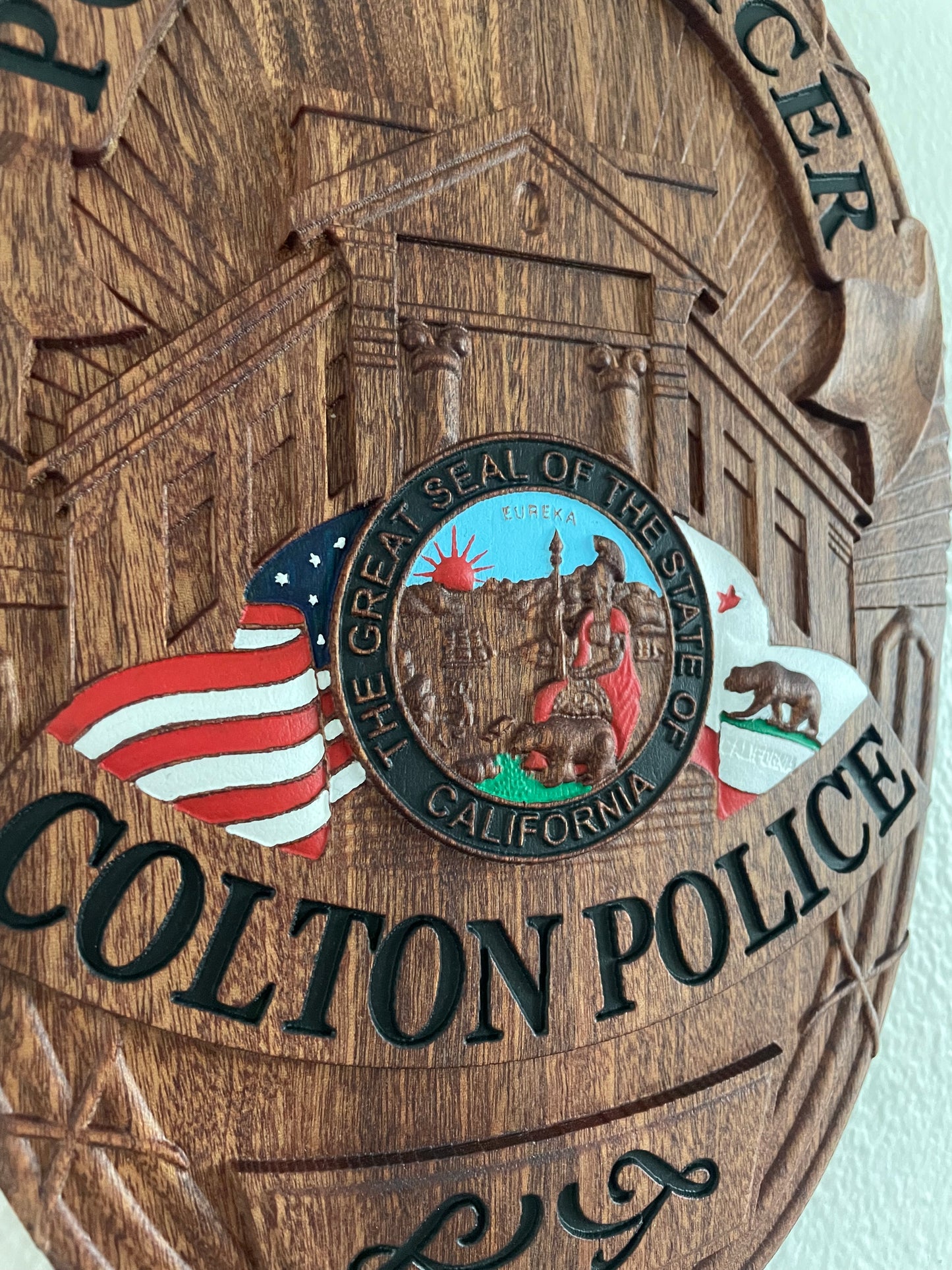 Custom Wood Badge, Personalized, Police, Corrections, Fire Department Badge, Custom Agency Badge, Plaque, Hardwood