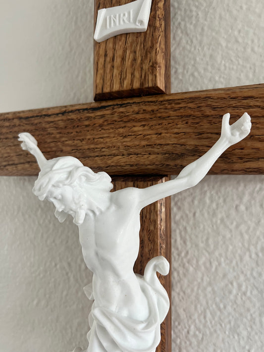 White Resin Crucifix